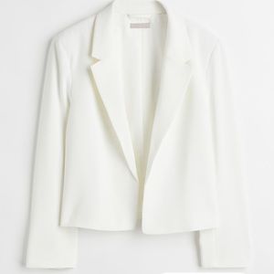 H&M WHITE SHORT BLAZER